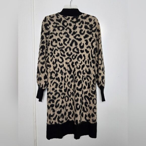 Marled Reunited Clothing Long Sleeve Duster Cardigan Sweater Animal Print Sz XS - Picture 2 of 8